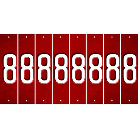 Red Oil Rubbed Cut Fun Strips (Set of 8) 9