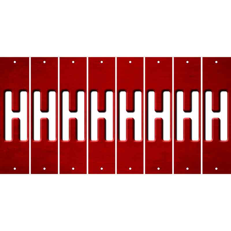 Red Oil Rubbed Cut Fun Strips (Set of 8) I