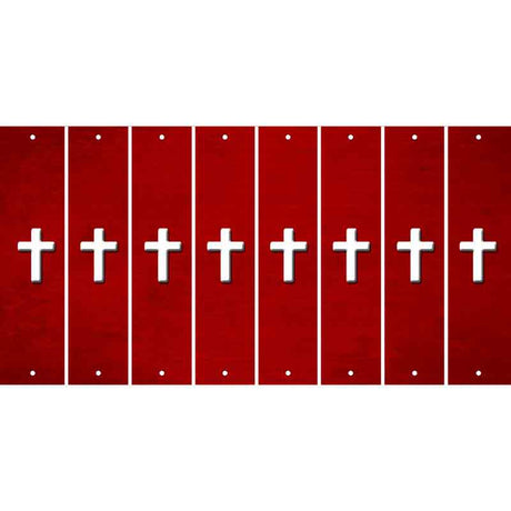 Red Oil Rubbed Cut Fun Strips (Set of 8) CROSS