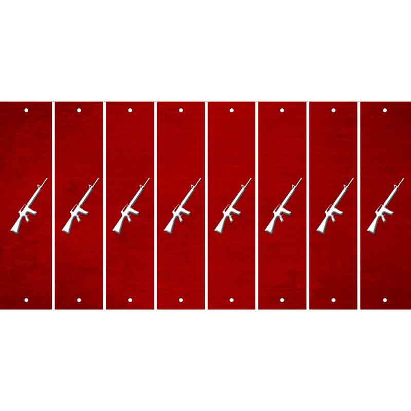 Red Oil Rubbed Cut Fun Strips (Set of 8) M16 RIFLE