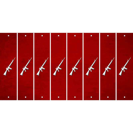 Red Oil Rubbed Cut Fun Strips (Set of 8) M16 RIFLE