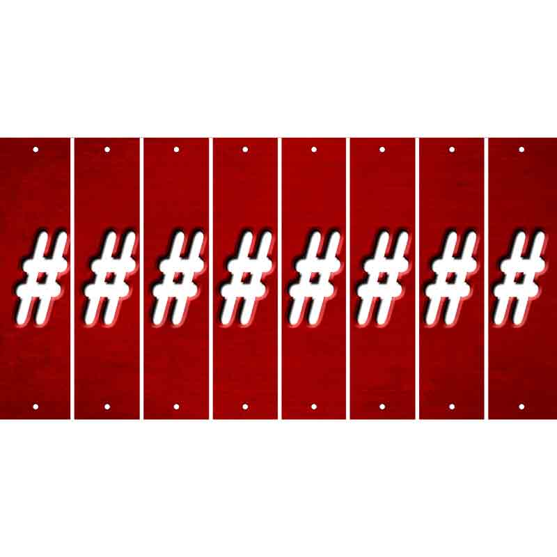 Red Oil Rubbed Cut Fun Strips (Set of 8) @