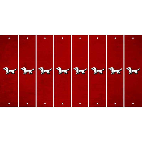 Red Oil Rubbed Cut Fun Strips (Set of 8) DOG