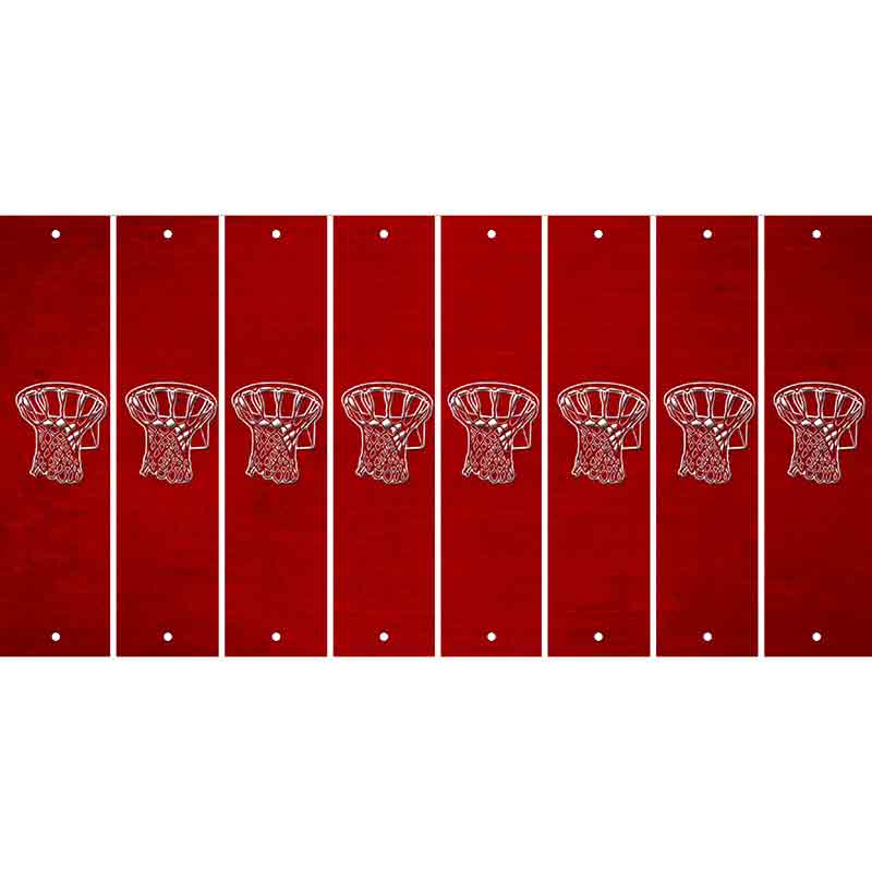 Red Oil Rubbed Cut Fun Strips (Set of 8) BAT