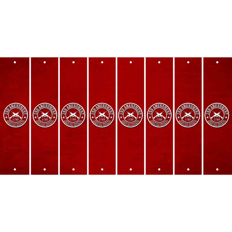 Red Oil Rubbed Cut Fun Strips (Set of 8) ACOUSTIC GUITAR