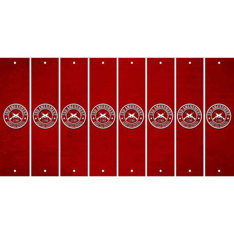 Red Oil Rubbed Cut Fun Strips (Set of 8) ACOUSTIC GUITAR