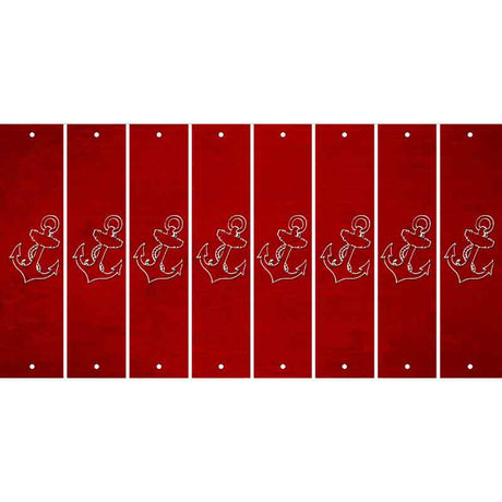 Red Oil Rubbed Cut Fun Strips (Set of 8) BABY BOY