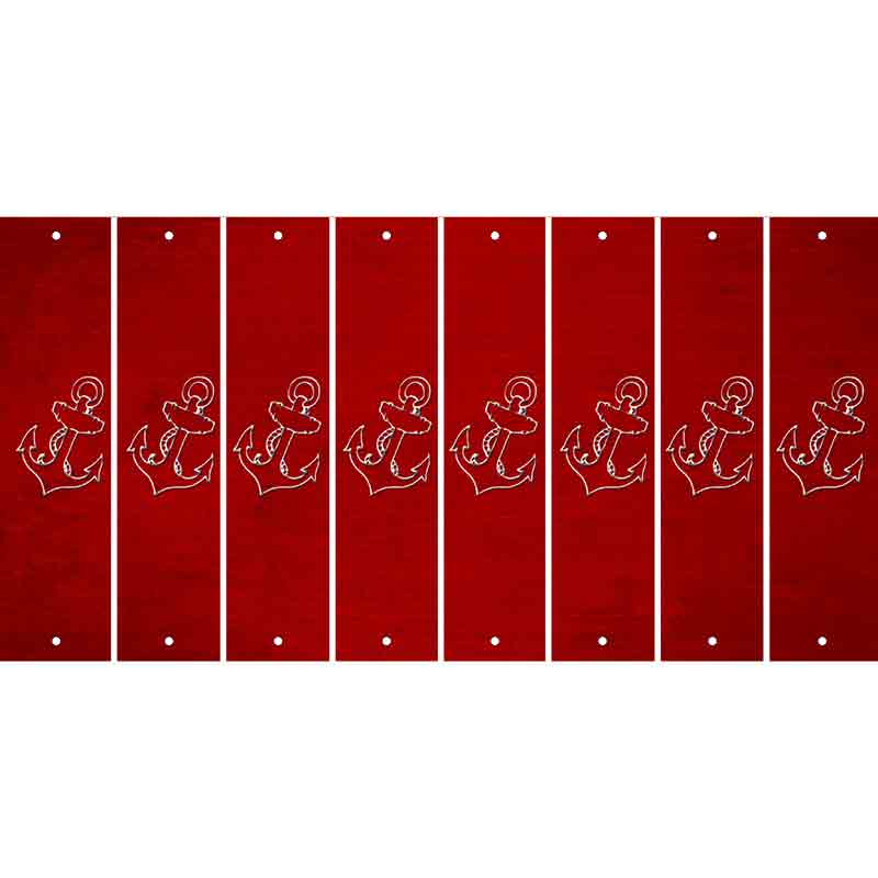 Red Oil Rubbed Cut Fun Strips (Set of 8) BABY BOY