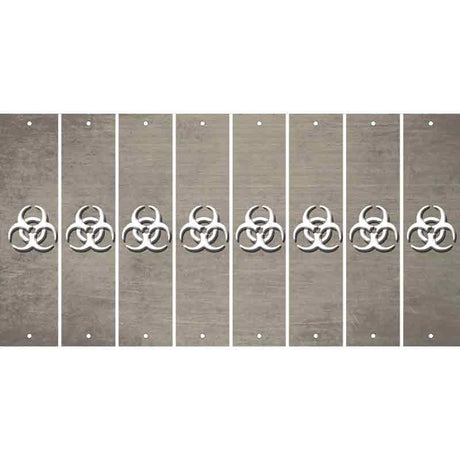Tan Oil Rubbed Cut Fun Strips (Set of 8) BIO-HAZARD