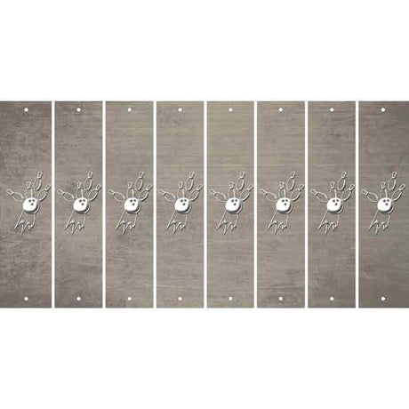 Tan Oil Rubbed Cut Fun Strips (Set of 8) BOWLING