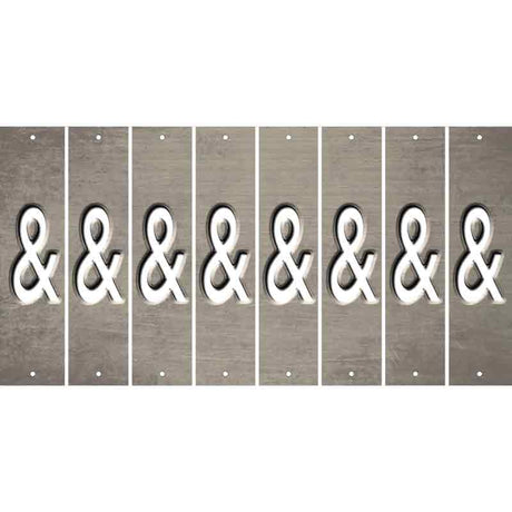 Tan Oil Rubbed Cut Fun Strips (Set of 8) HEART