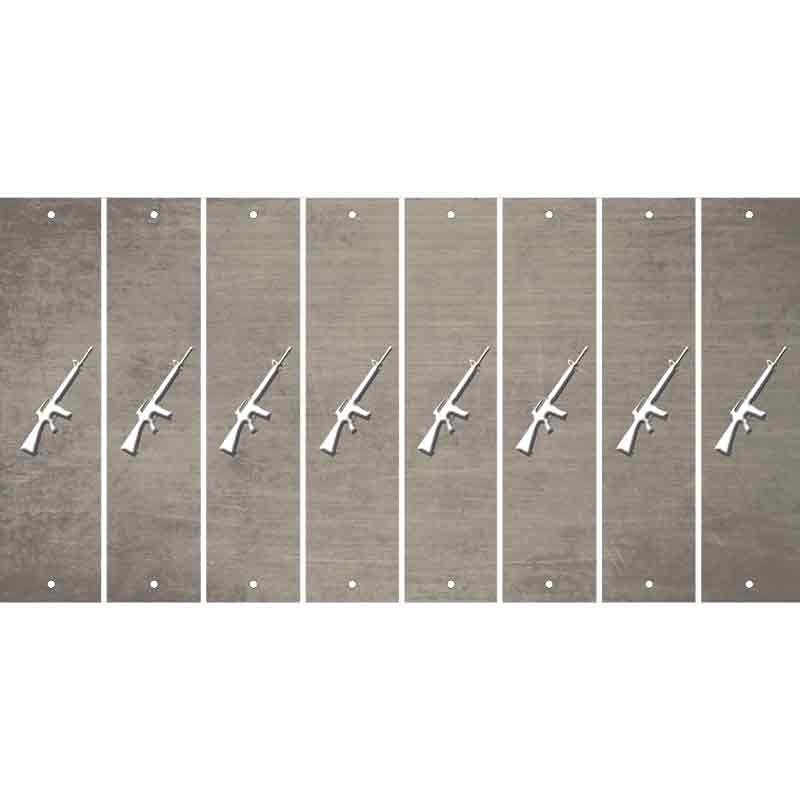 Tan Oil Rubbed Cut Fun Strips (Set of 8) M16 RIFLE