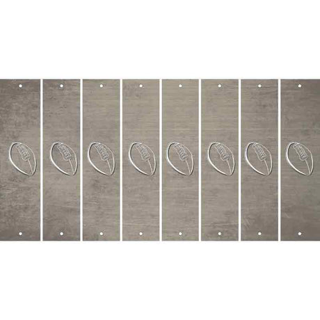 Tan Oil Rubbed Cut Fun Strips (Set of 8) FOOTBALL