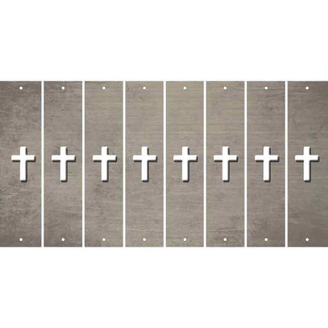 Tan Oil Rubbed Cut Fun Strips (Set of 8) CROSS