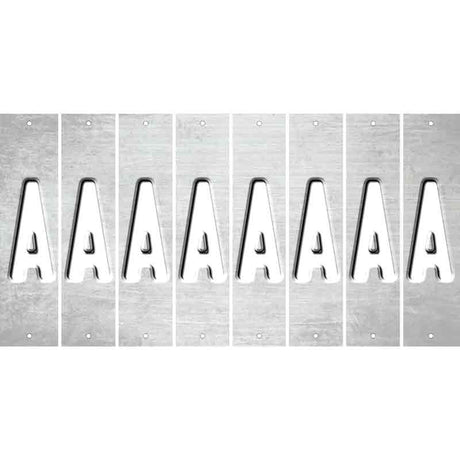 White Oil Rubbed Cut Fun Strips (Set of 8) B