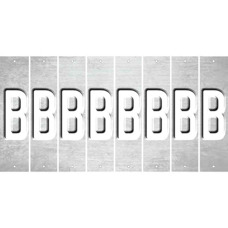 White Oil Rubbed Cut Fun Strips (Set of 8) C