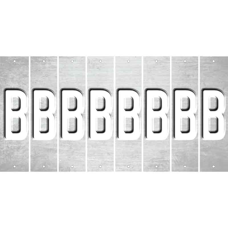 White Oil Rubbed Cut Fun Strips (Set of 8) C