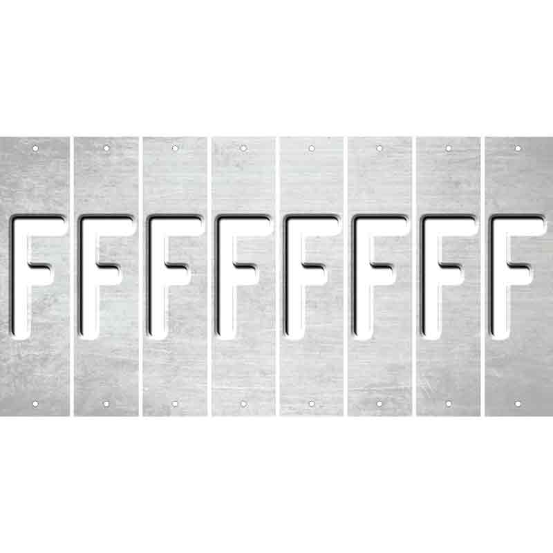 White Oil Rubbed Cut Fun Strips (Set of 8) G