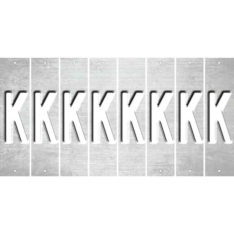 White Oil Rubbed Cut Fun Strips (Set of 8) L