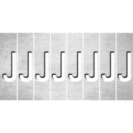 White Oil Rubbed Cut Fun Strips (Set of 8) K