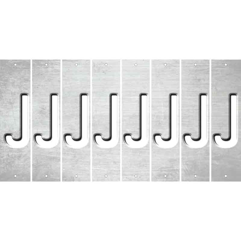 White Oil Rubbed Cut Fun Strips (Set of 8) K