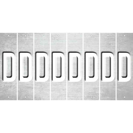 White Oil Rubbed Cut Fun Strips (Set of 8) E