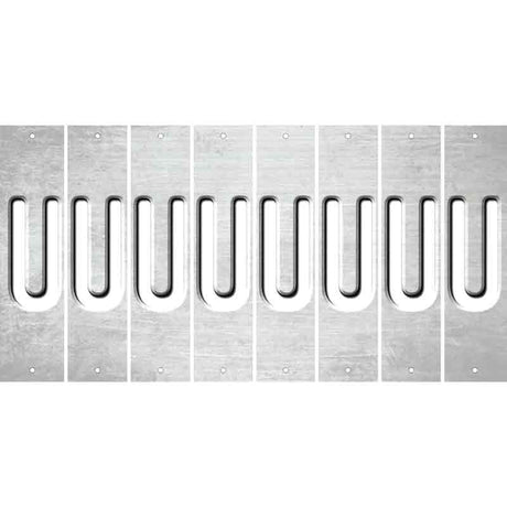 White Oil Rubbed Cut Fun Strips (Set of 8) V