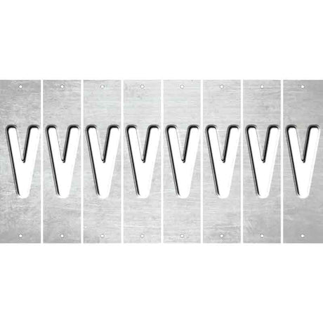 White Oil Rubbed Cut Fun Strips (Set of 8) W