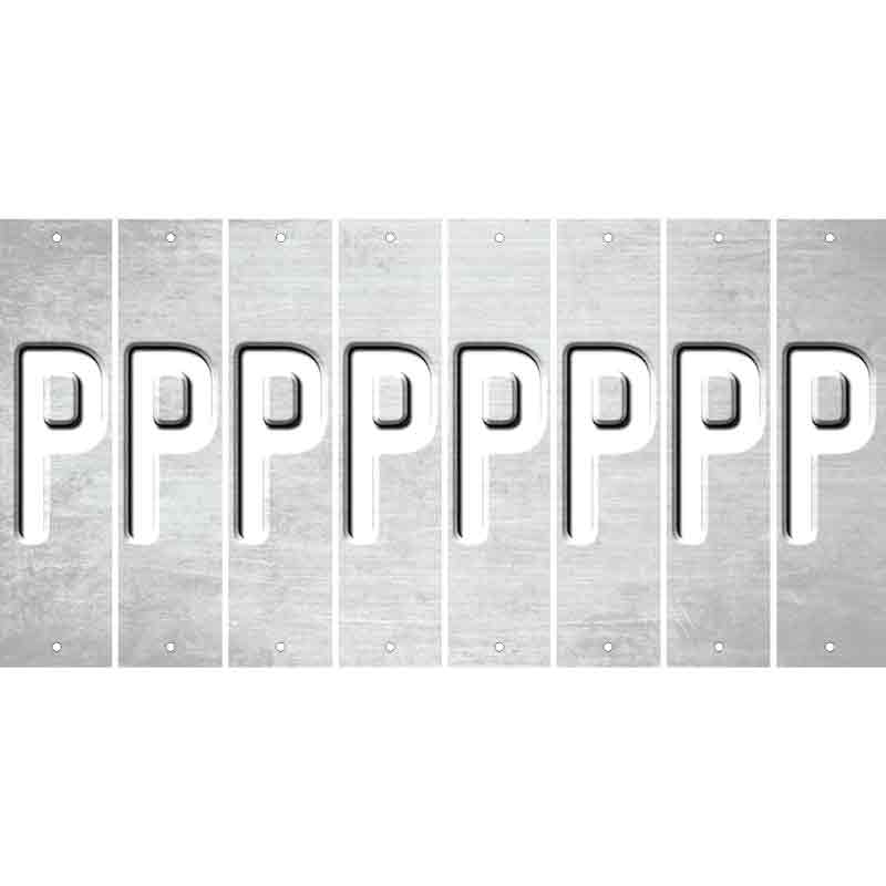 White Oil Rubbed Cut Fun Strips (Set of 8) Q