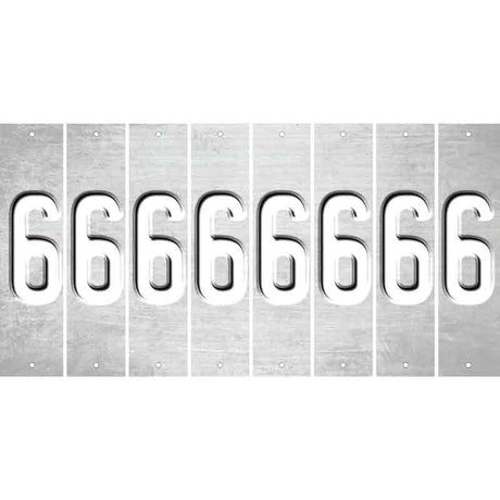 White Oil Rubbed Cut Fun Strips (Set of 8) 7