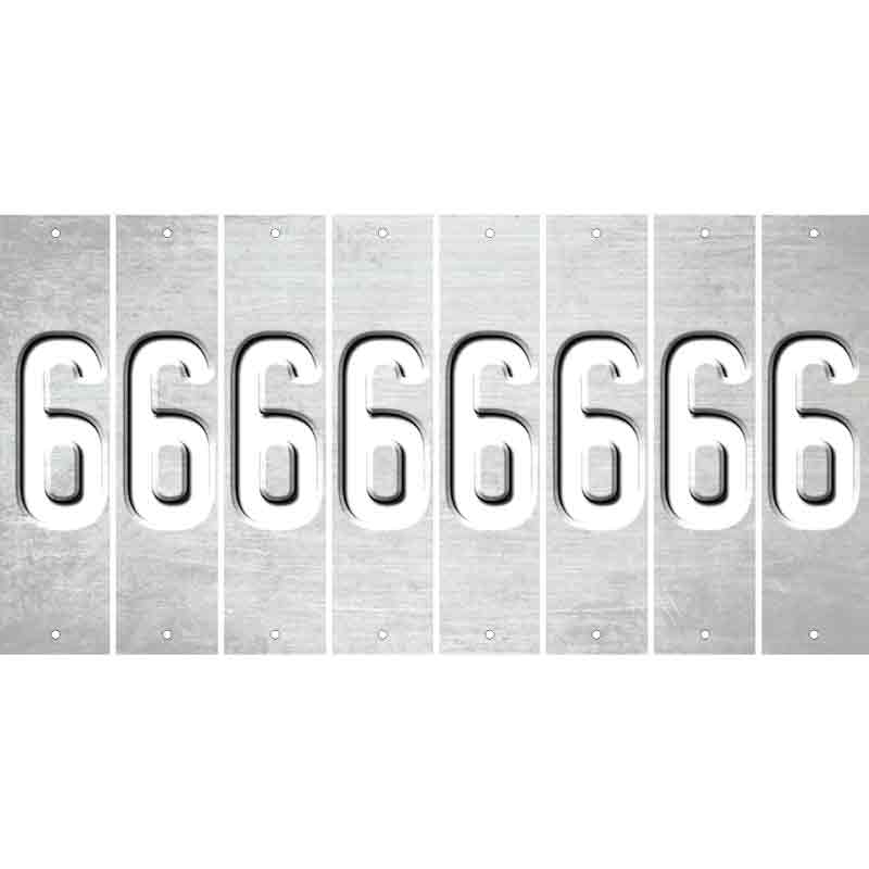 White Oil Rubbed Cut Fun Strips (Set of 8) 7