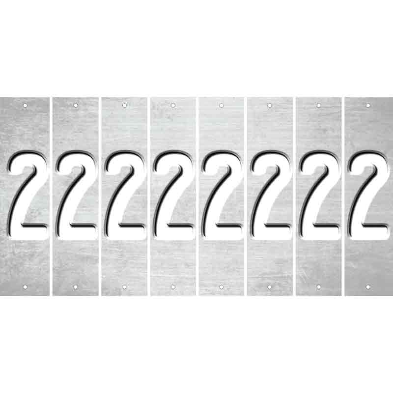 White Oil Rubbed Cut Fun Strips (Set of 8) 3