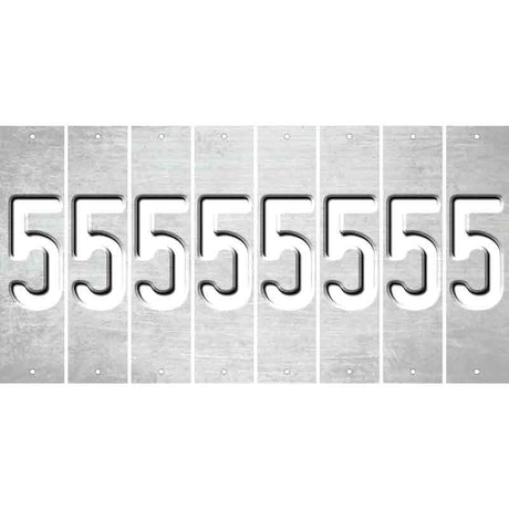 White Oil Rubbed Cut Fun Strips (Set of 8) 6