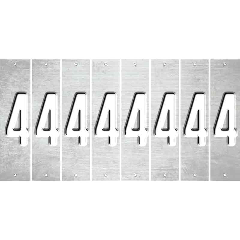 White Oil Rubbed Cut Fun Strips (Set of 8) 5