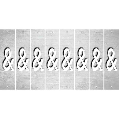 White Oil Rubbed Cut Fun Strips (Set of 8) HEART