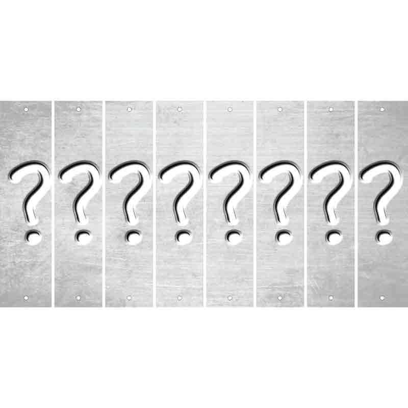 White Oil Rubbed Cut Fun Strips (Set of 8) %