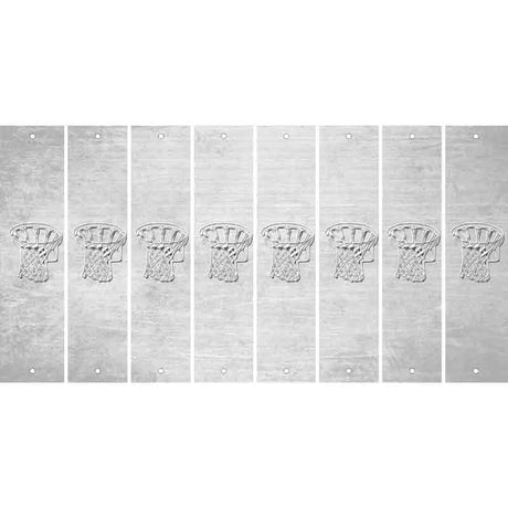 White Oil Rubbed Cut Fun Strips (Set of 8) BAT