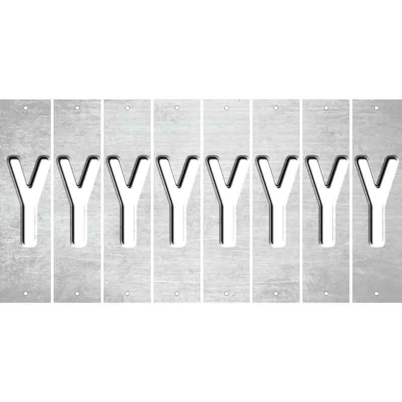 White Oil Rubbed Cut Fun Strips (Set of 8) Z