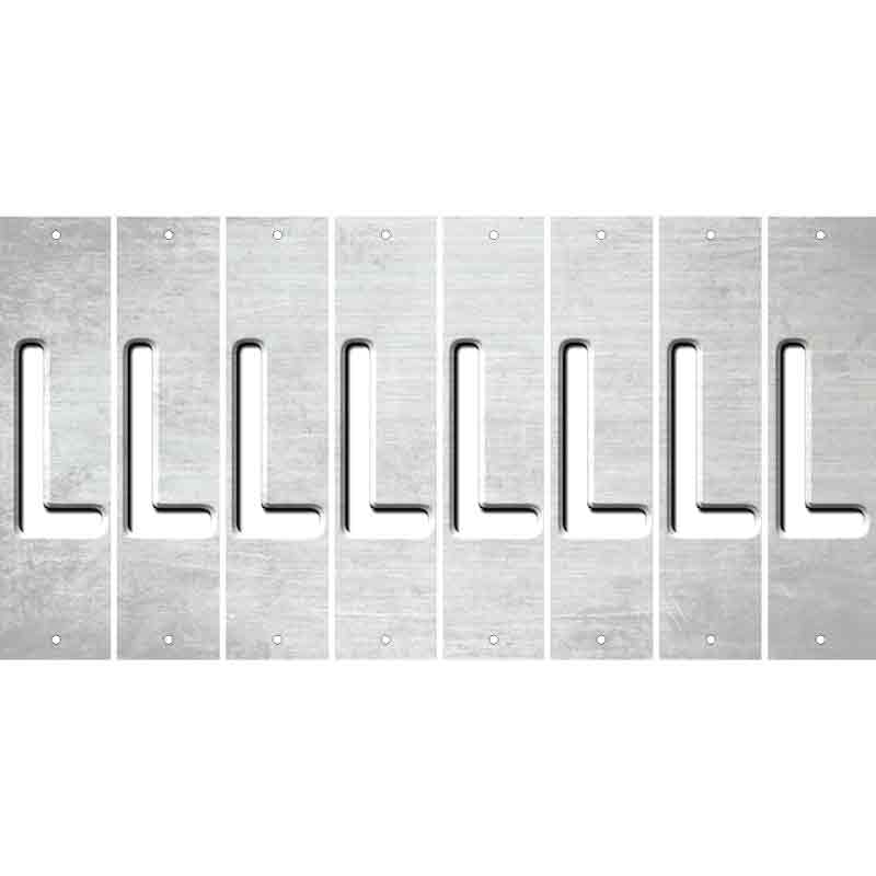 White Oil Rubbed Cut Fun Strips (Set of 8) M