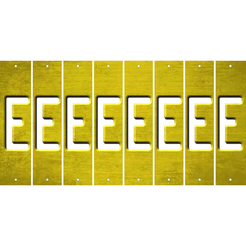 Yellow Oil Rubbed Cut Fun Strips (Set of 8) F