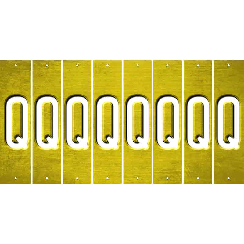 Yellow Oil Rubbed Cut Fun Strips (Set of 8) R