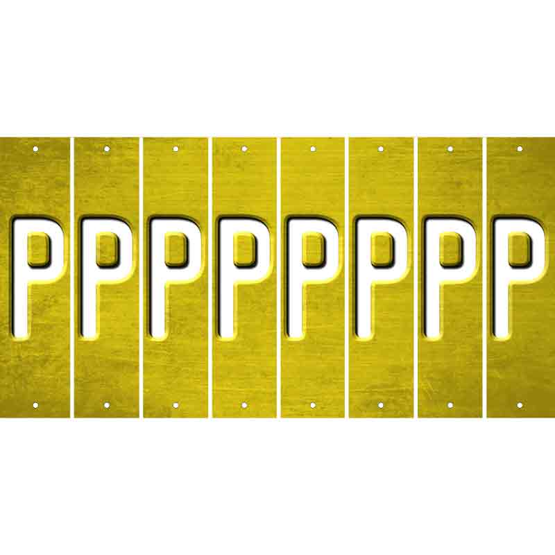 Yellow Oil Rubbed Cut Fun Strips (Set of 8) Q