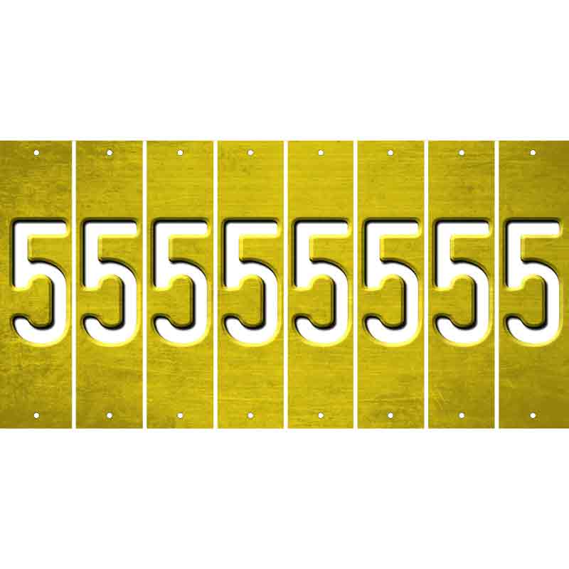 Yellow Oil Rubbed Cut Fun Strips (Set of 8) 6