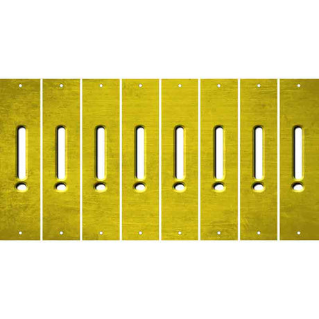 Yellow Oil Rubbed Cut Fun Strips (Set of 8) &
