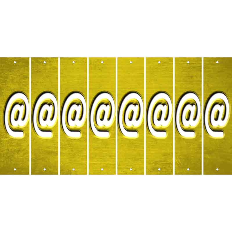 Yellow Oil Rubbed Cut Fun Strips (Set of 8) !