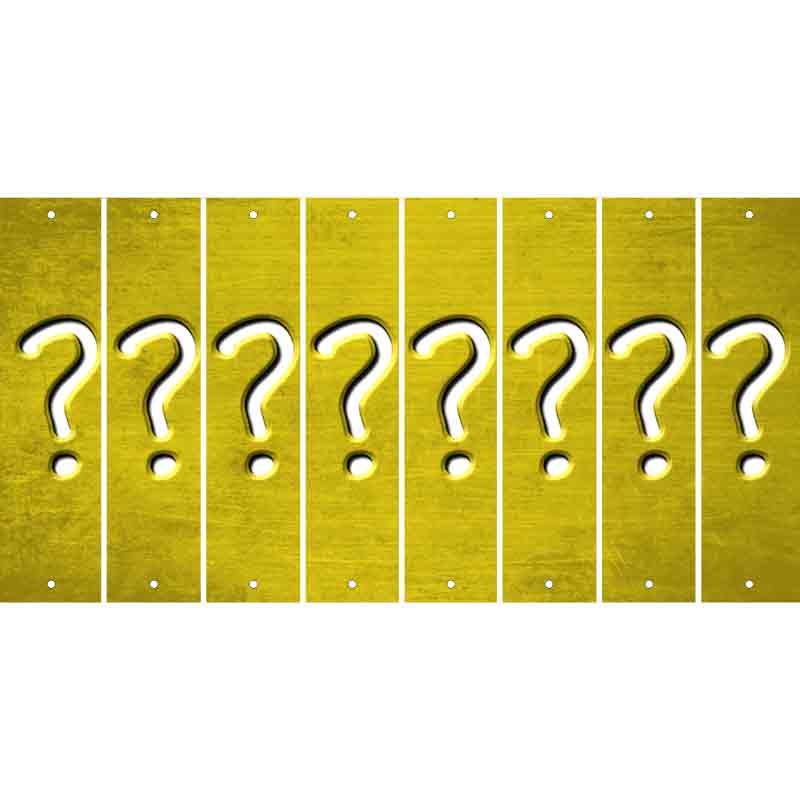 Yellow Oil Rubbed Cut Fun Strips (Set of 8) %