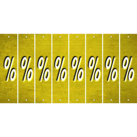 Yellow Oil Rubbed Cut Fun Strips (Set of 8) -