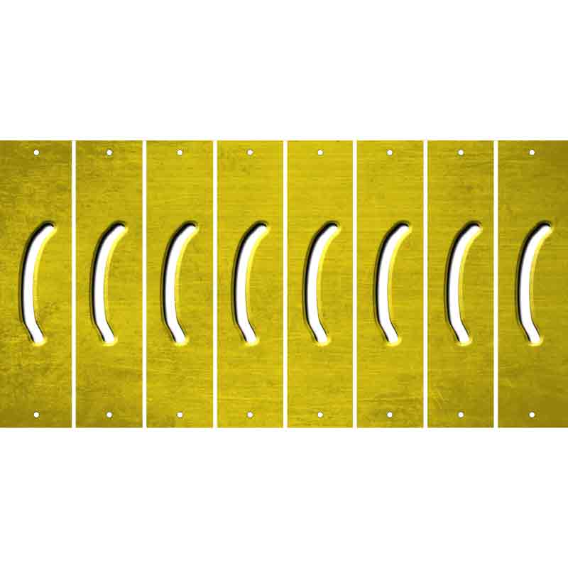 Yellow Oil Rubbed Cut Fun Strips (Set of 8) )