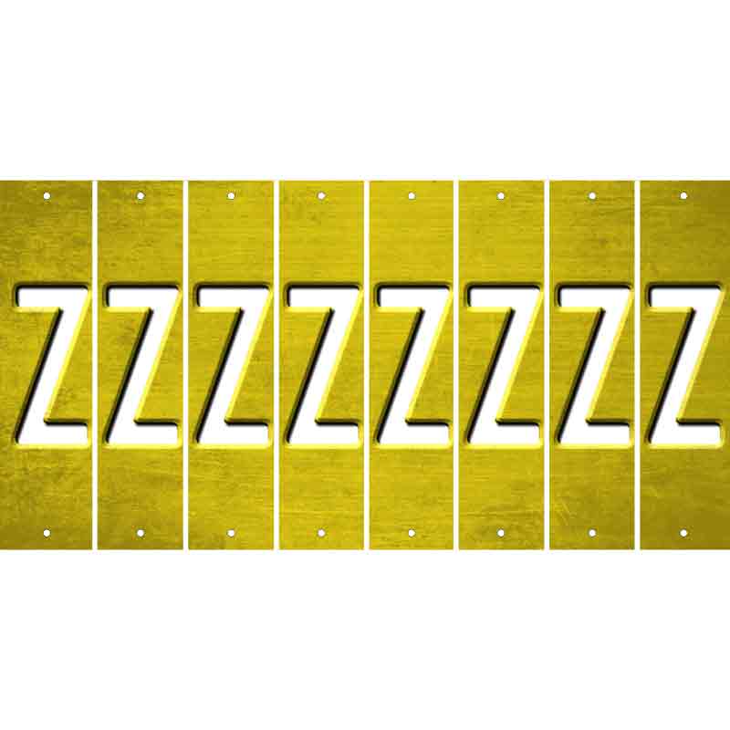 Yellow Oil Rubbed Cut Fun Strips (Set of 8) 0