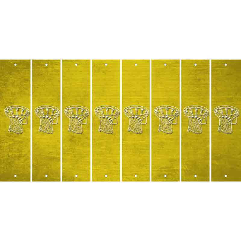 Yellow Oil Rubbed Cut Fun Strips (Set of 8) BAT